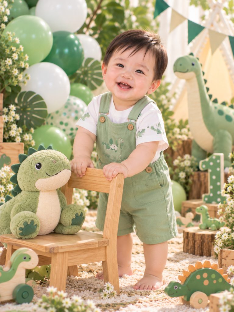 Bé Quang Huy thôi nôi